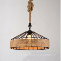 Lámpara colgante industrial de cuerda de cáñamo vintage retro loft lámpara colgante industrial
